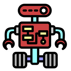 Obraz premium Task Robots Icon