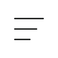 Sort by icon sign isolated on white. Vector illustration