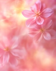Blurred pink flowers background