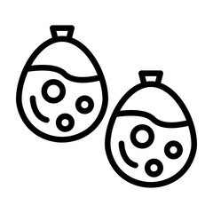 Water Balloon Vector Line Icon Design
