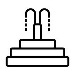 Splash Pad Vector Line Icon Design