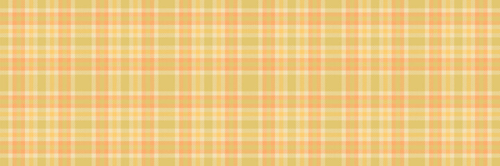 Cute tartan plaid pattern, independence day check fabric vector. Colorful background textile texture seamless in yellow and wheat colors.