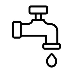 Tap Vector Line Icon Design