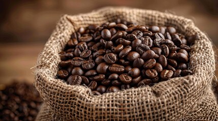 Fototapeta premium Bag with coffee beans