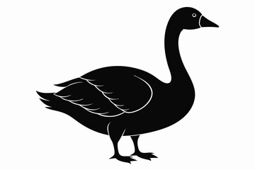 
Duck and goose icon silhouette vector illustration
