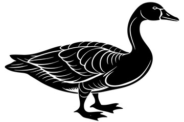 
Duck and goose icon silhouette vector illustration
