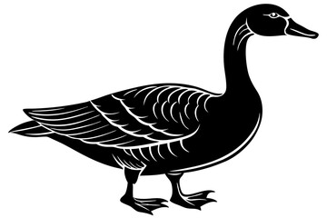 
Duck and goose icon silhouette vector illustration
