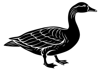 Goose silhouette,  goose icon vector.
