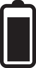 Battery signal symbol black, battery infographic icon charged. png Vector Smartphone Low Battery, isolated on transparent background, Silhouette vector template design, for website design, mobile.