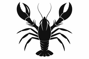 lobster vector silhouette, shrimp icon vector, Sea lobster