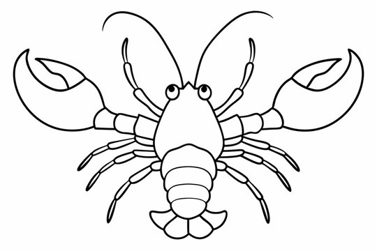 recommend clip art: lobster line art vector, shrimp icon vector, Sea lobster