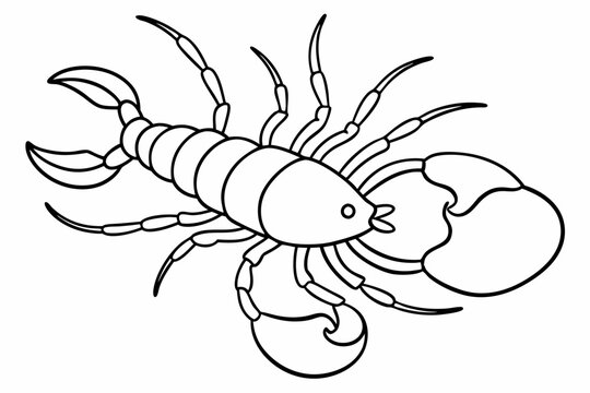 recommend clip art: lobster line art vector, shrimp icon vector, Sea lobster