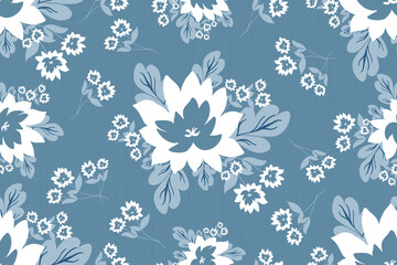 Floral Pixel Art Embroidery, Blue Pixel Pattern, Abstract Geometric, Pattern,Oriental Flora Damask Embroidery Wallpaper,Fabric, Clothing,Instant Download, Flower Seamless, Ikat