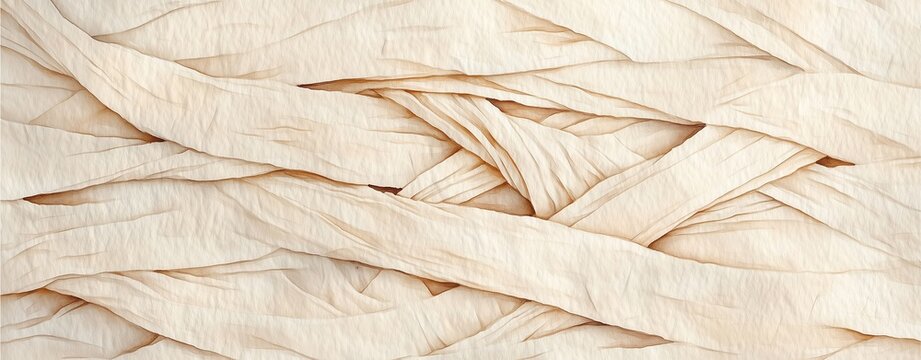 Pattern of mummy bandages in a watercolor style, creating a unique and artistic design ideal.