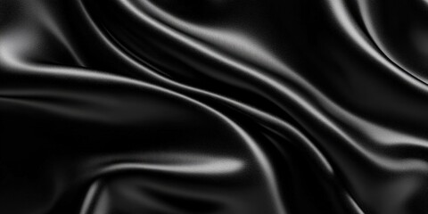 Abstract Black Silk Fabric Background
