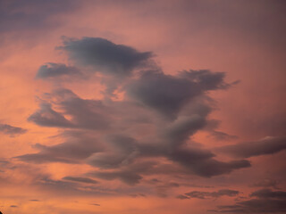 sunset in the sky