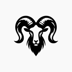 A goat head silhouette, a strong and bold logo for a bold and unique brand