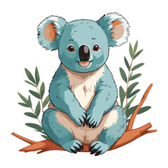Adorable Koala Sitting on a Branch
