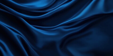 Obraz premium Blue Satin Fabric Draped Texture