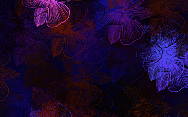 Light Blue, Green vector elegant wallpaper with flowers.