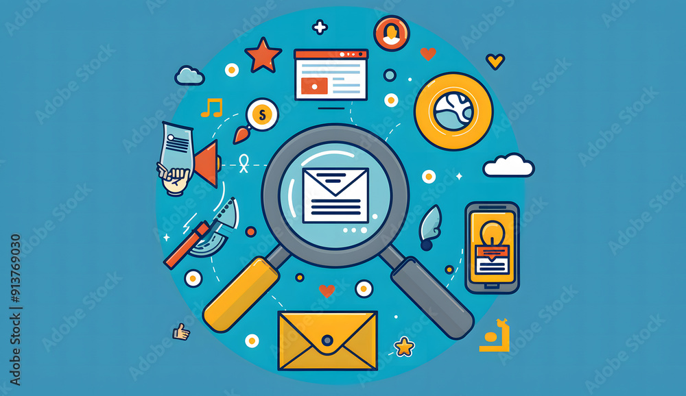 Poster search engine optimization (seo) strategies, seo strategies with an image showing marketers optimizi
