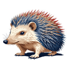 Colorful Illustration of a Hedgehog