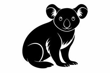 
Koala vector silhouette, Koala svg, Koala bear icon 
