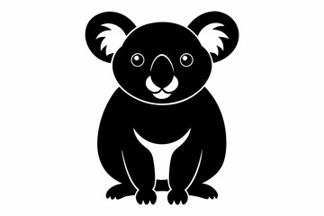 
Koala vector silhouette, Koala svg, Koala bear icon 
