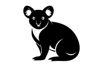 
Koala vector silhouette, Koala svg, Koala bear icon 
