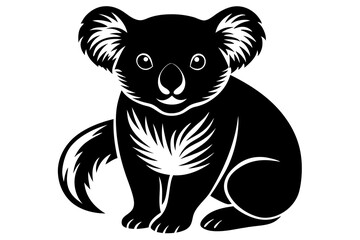 
Koala vector silhouette, Koala svg, Koala bear icon 
