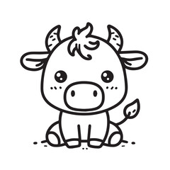 Fototapeta premium cartoon animal illustration for children's coloring book