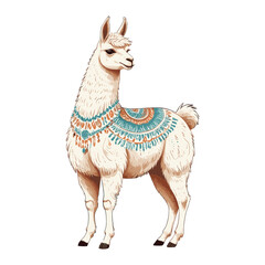 Decorated Llama Illustration