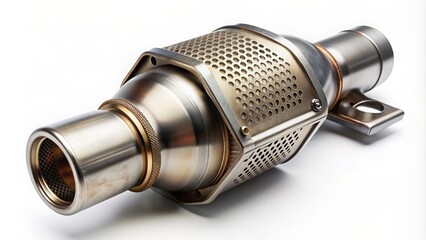 Cross section of catalytic converter with sensor for monitoring flue gas emissions