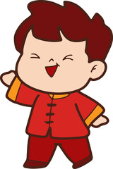 Illustration, Chinese elements, cute cartoon, Chinese New Year, Illustration 2025