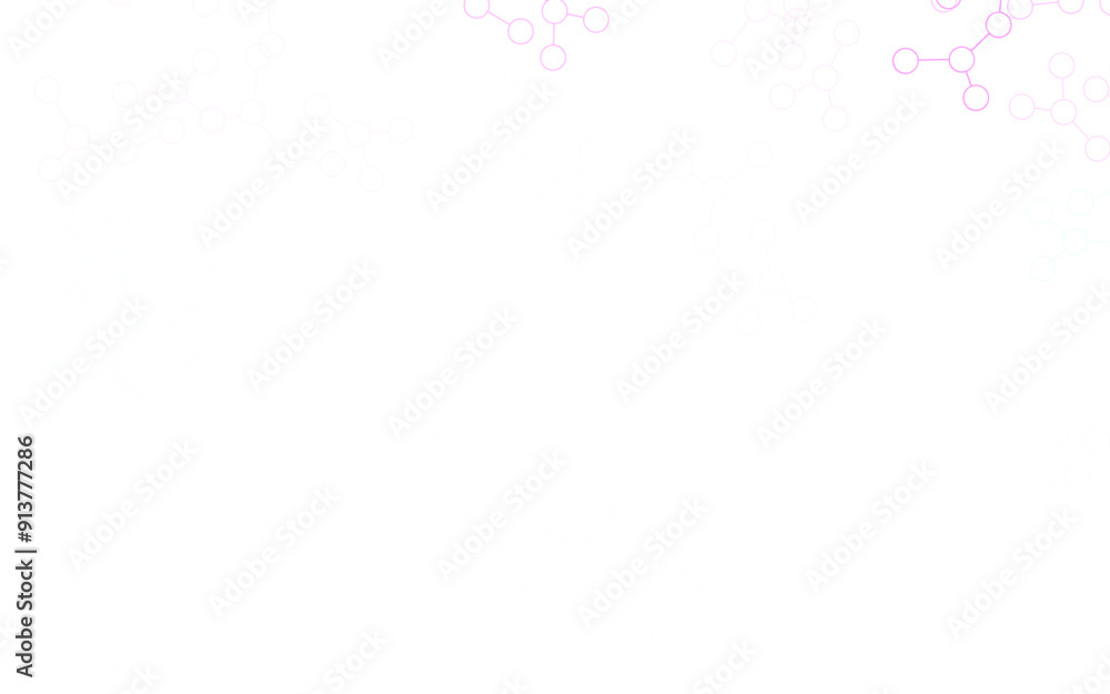 Aufkleber light pink, green vector background with forms of artificial intelligence.