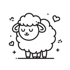 cartoon animal illustration for children's coloring book