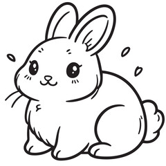 cartoon animal illustration for children's coloring book