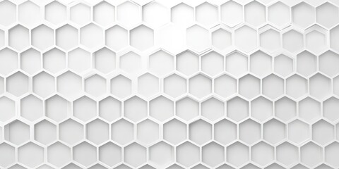 Abstract White Hexagon Pattern