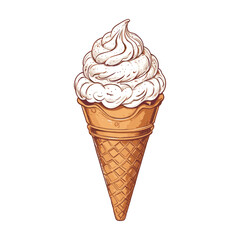 Ice Cream Cone with Whipped Cream