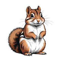 Illustration of a Cute Chipmunk