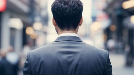 Fototapeta premium 後ろ姿のビジネスマン/Back side of business man