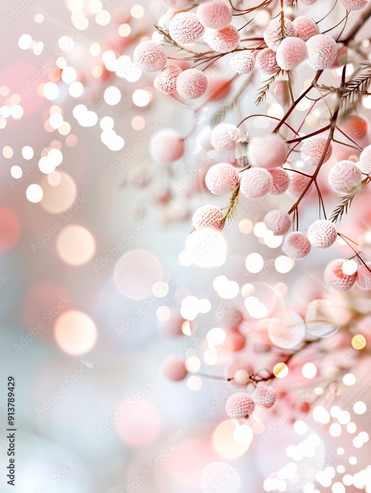 Poster bokeh patterns in soft and warm colors, organic shapes, dreamy and ethereal. ,