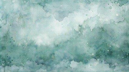 Fototapeta premium This captivating background features a mesmerizing blend of sage green and soft blues, accented with subtle grunge textures. The organic watercolor design adds depth and artistry to your projects.