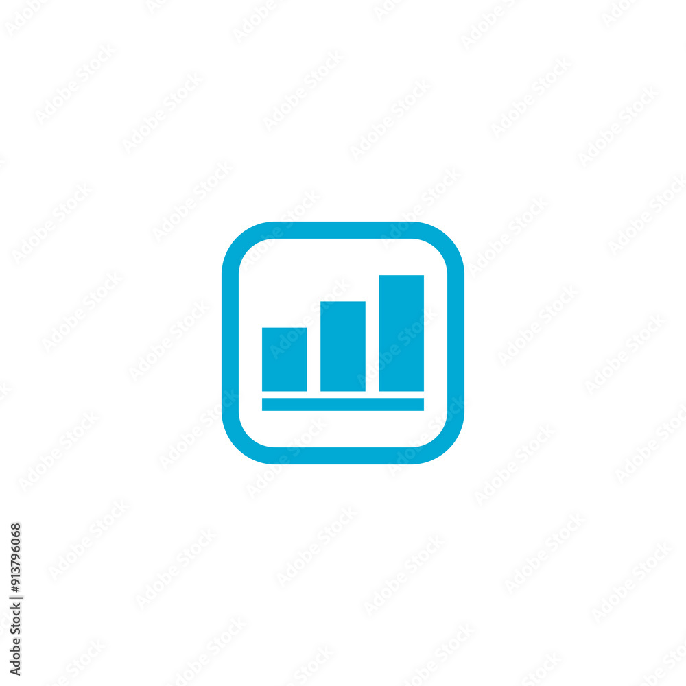 Poster growing graph icon isolated on transparent background