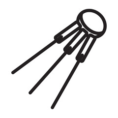 Sputnik Vector Line Icon Design