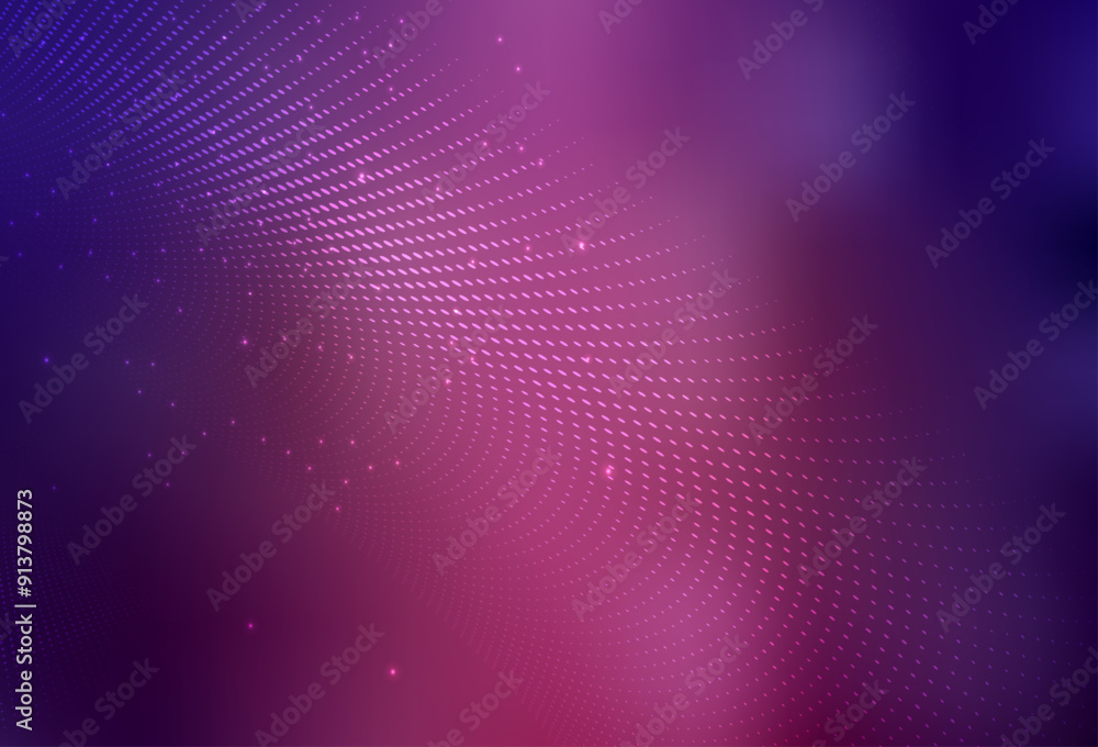 Poster dark purple vector blurred bubbles on abstract background with colorful gradient.