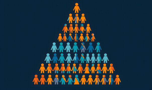 Top-Down Approval Cascade, depicting approval cascading down from top management levels to lower levels, design