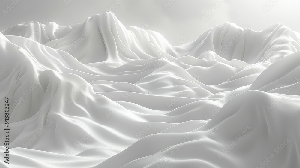 Wall mural smooth white background with subtle textures and shadows