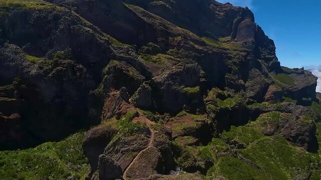 Experience the breathtaking landscapes of the Pico do Pico hiking trail from a bird&rsquo;s-eye view. This drone video highlights diverse terrain and the footpath, ideal for nature exploration and travel.