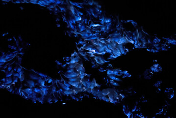 the blue fire/sulfur fire of Ijen, Indonesia